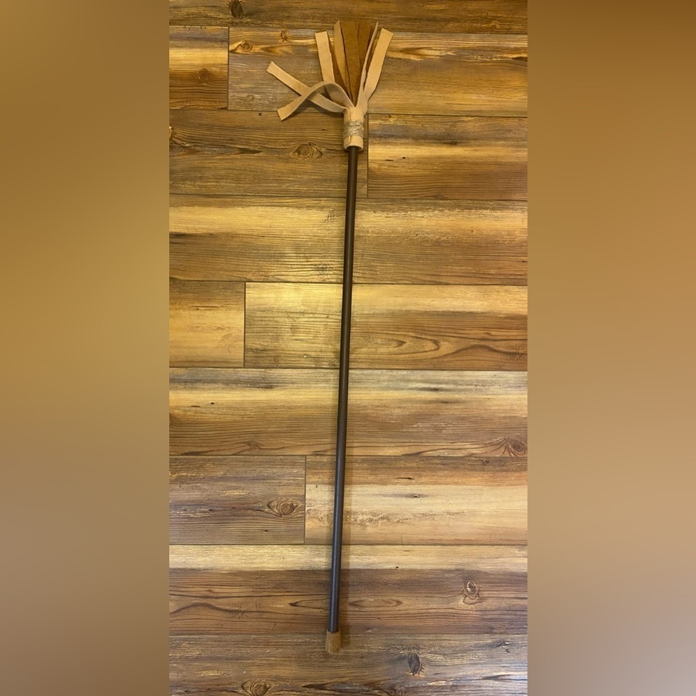 Witch Wizard Felt Broom Stick Prop Broomstick Halloween Decor Costume Accessory